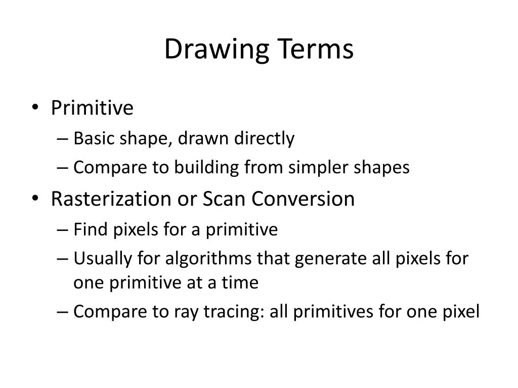 drawing terms