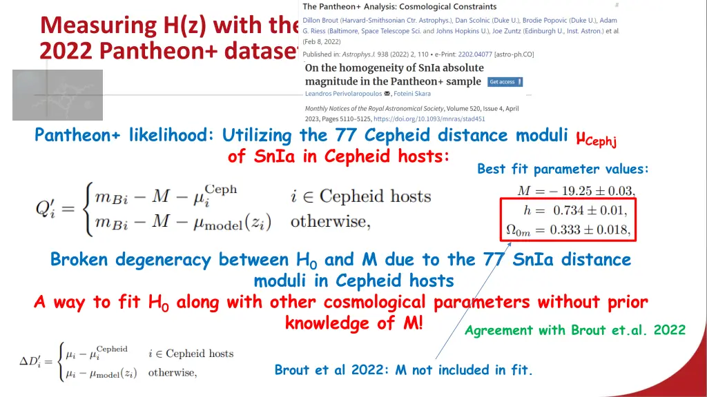 measuring h z with the 2022 pantheon dataset 1