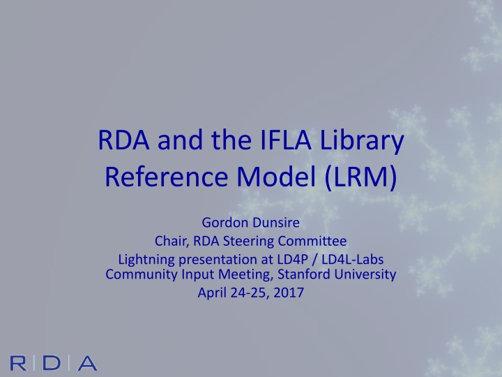 rda and the ifla library reference model lrm