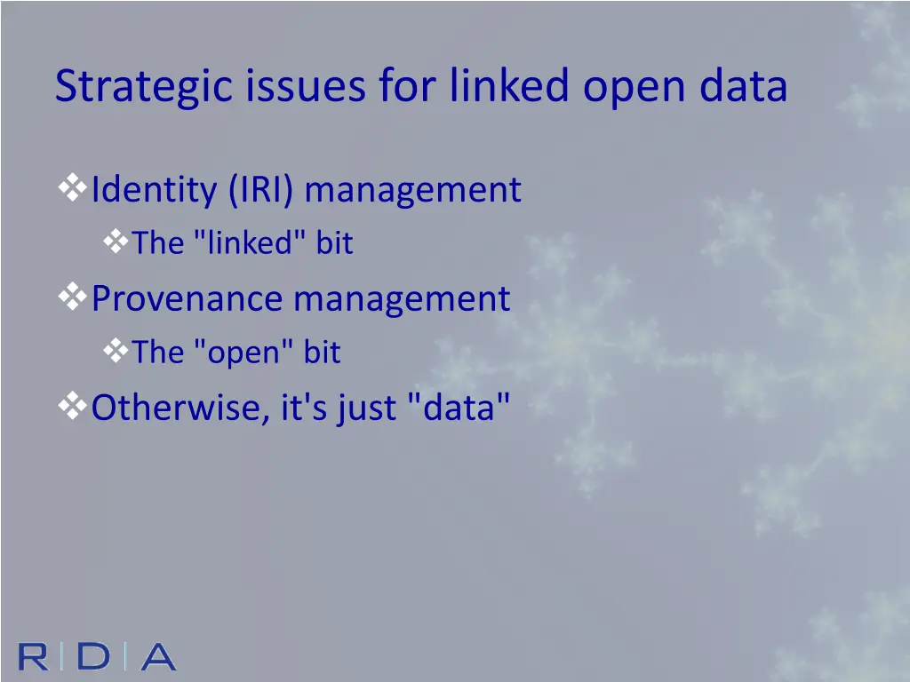 strategic issues for linked open data