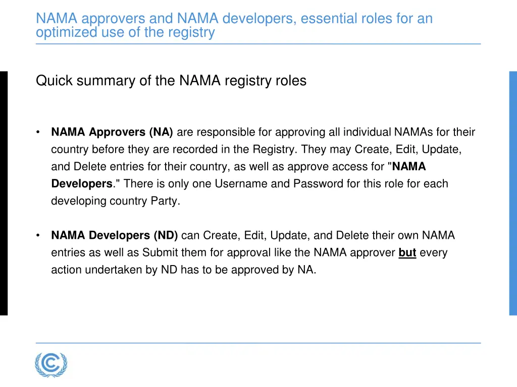 nama approvers and nama developers essential