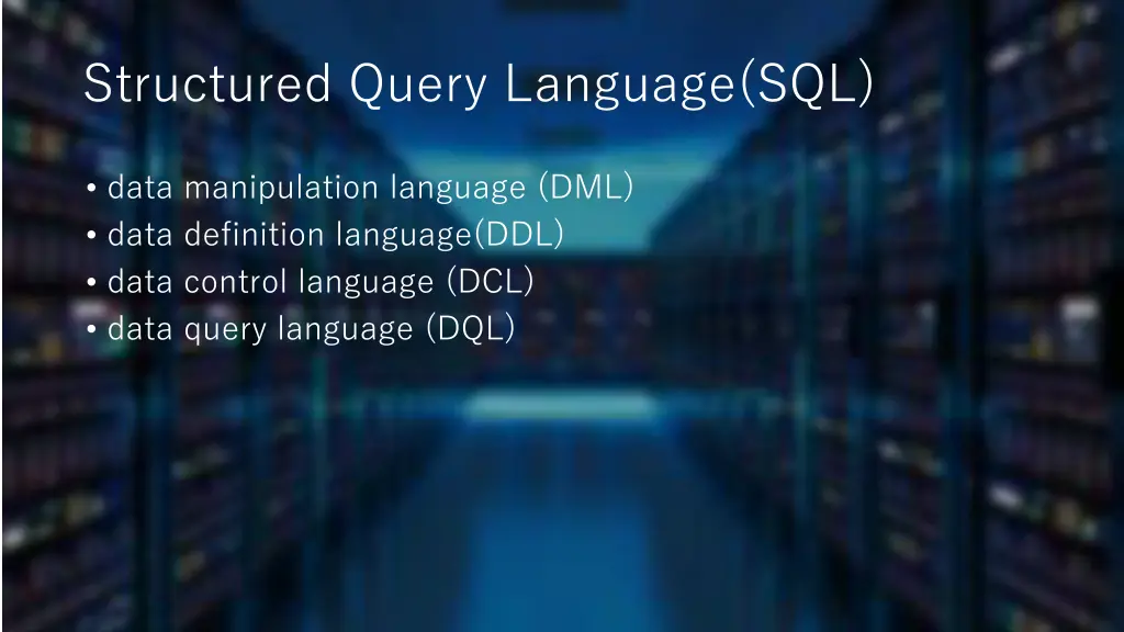 structured query language sql