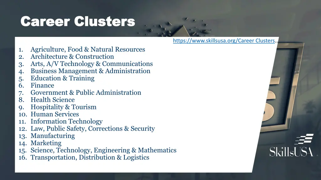 career clusters career clusters