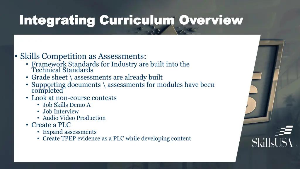 integrating curriculum overview integrating