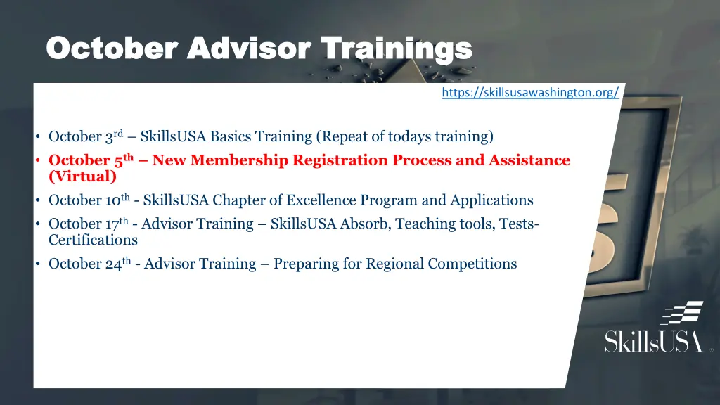 october advisor trainings october advisor