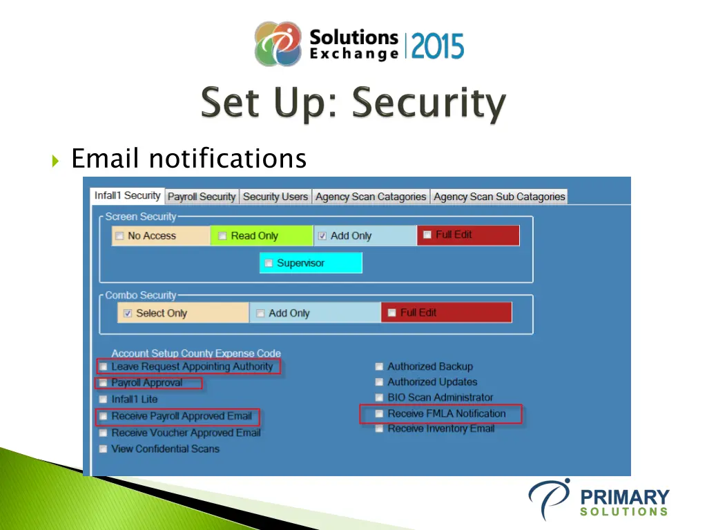 email notifications