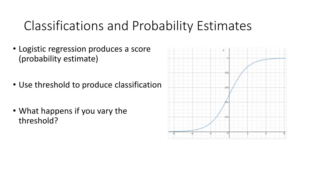 classifications and probability estimates