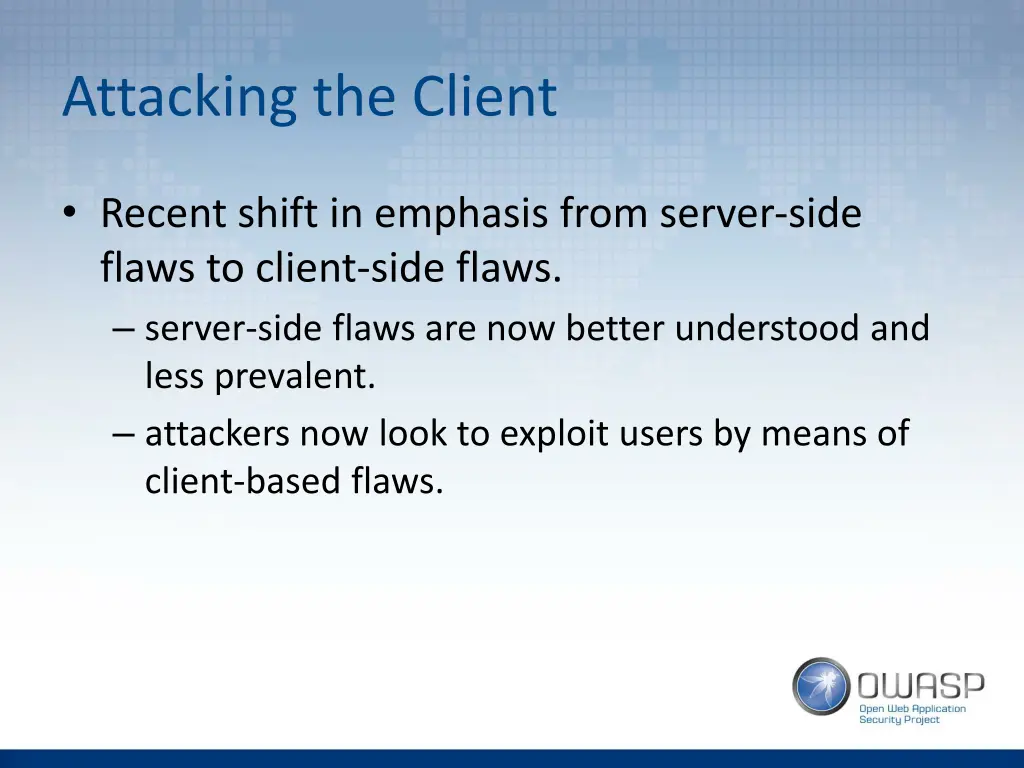 attacking the client