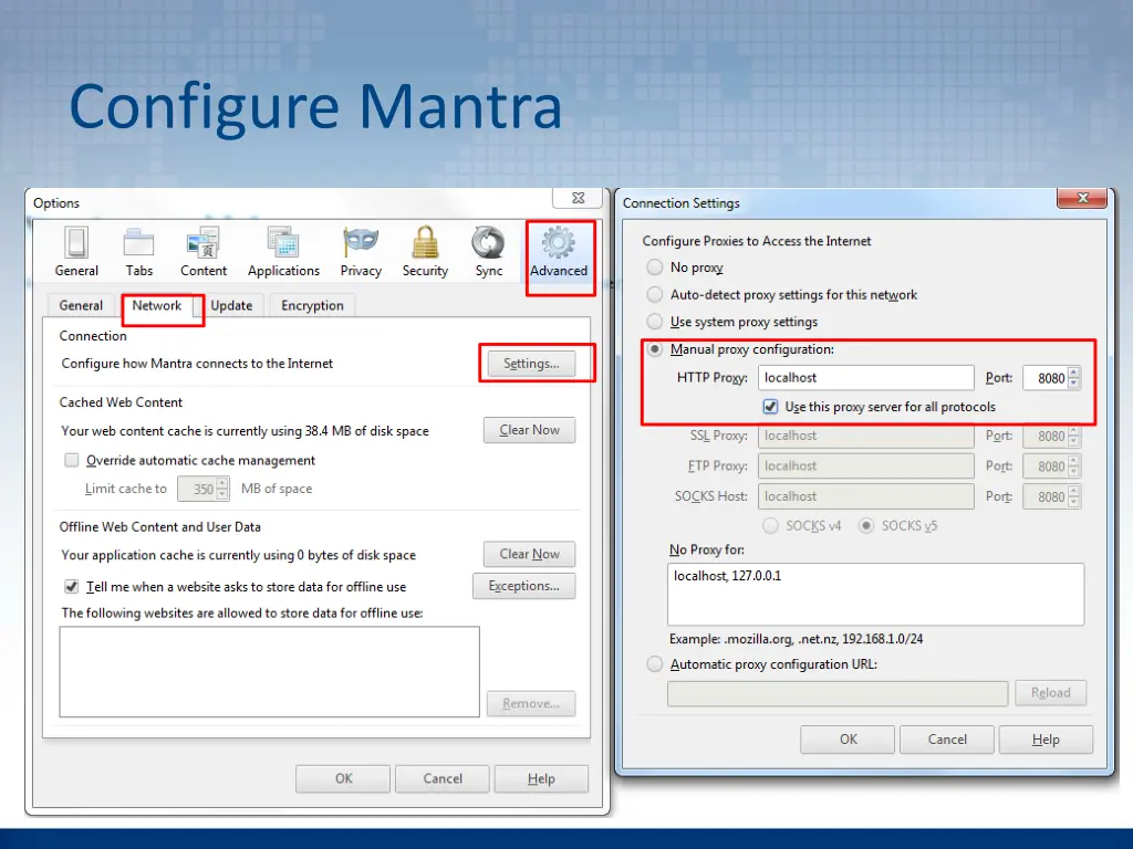 configure mantra