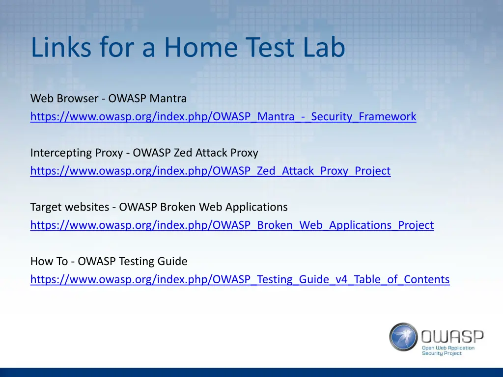 links for a home test lab