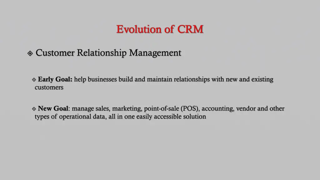 evolution of crm