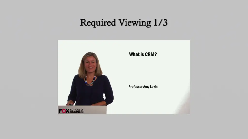 required viewing 1 3