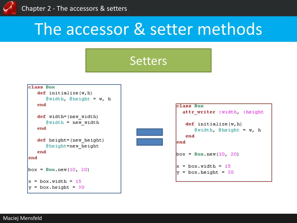 chapter 2 the accessors setters the accessor 1