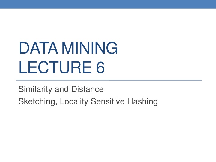 data mining lecture 6