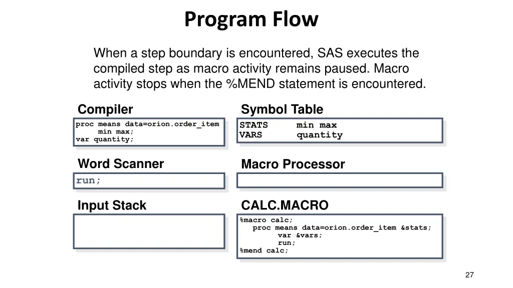 program flow 13