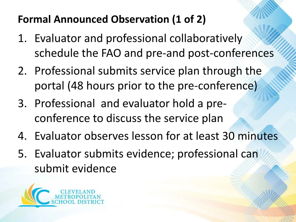 formal announced observation 1 of 2