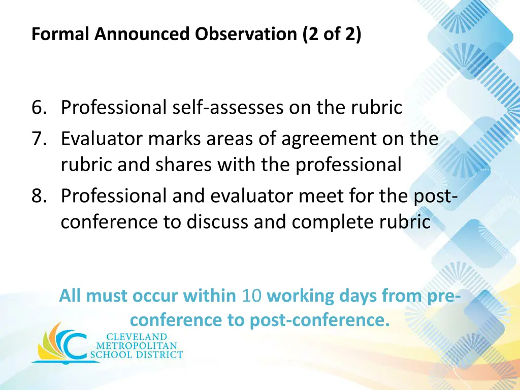 formal announced observation 2 of 2