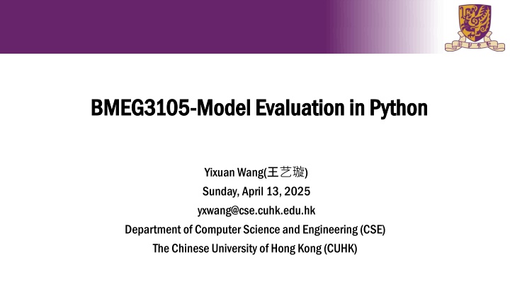 bmeg3105 bmeg3105 model evaluation in python