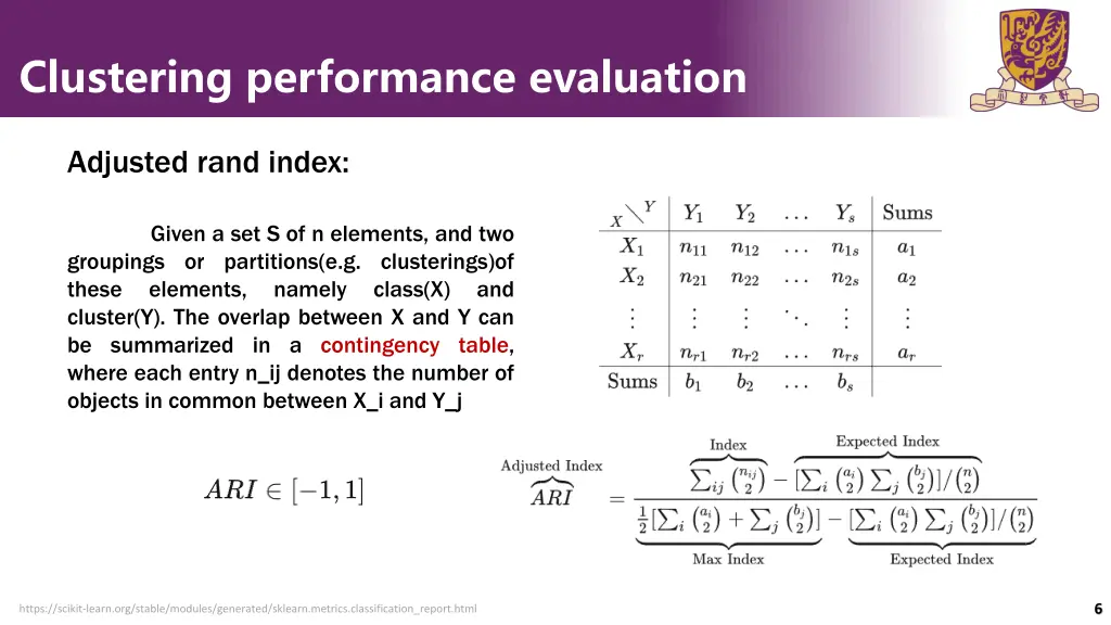 clustering performance evaluation 2