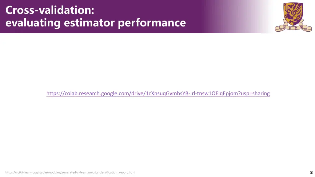 cross validation evaluating estimator performance