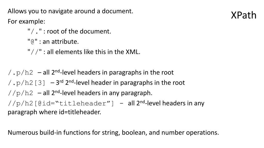 allows you to navigate around a document