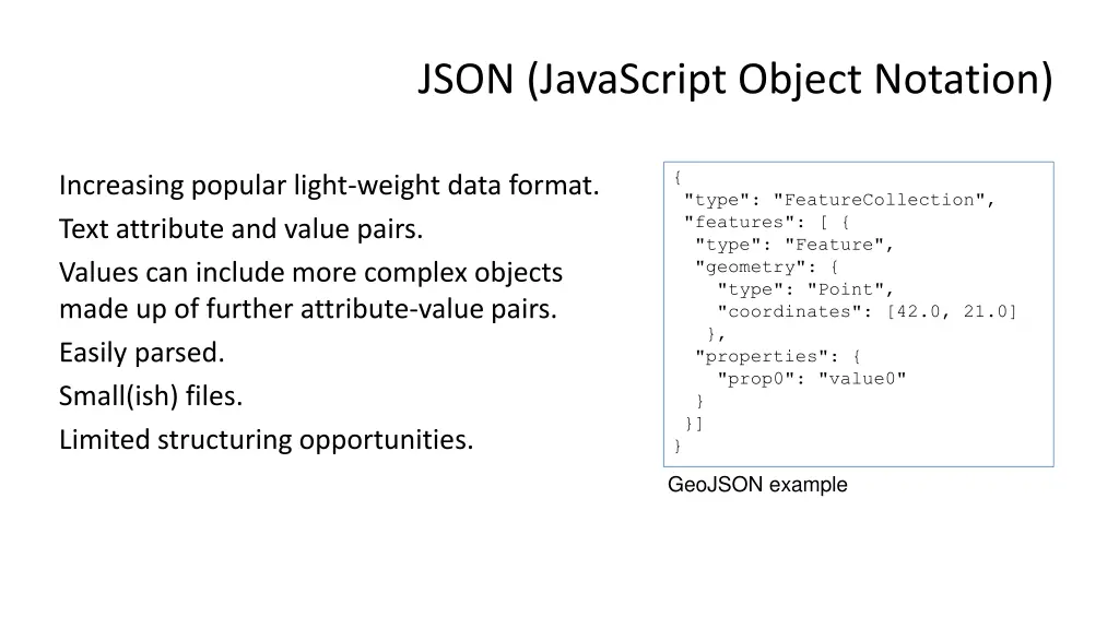 json javascript object notation