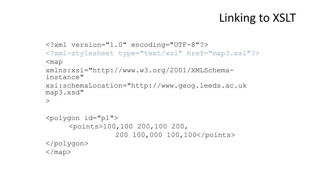 linking to xslt