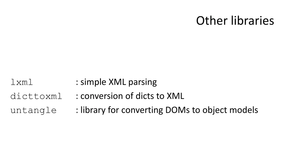 other libraries