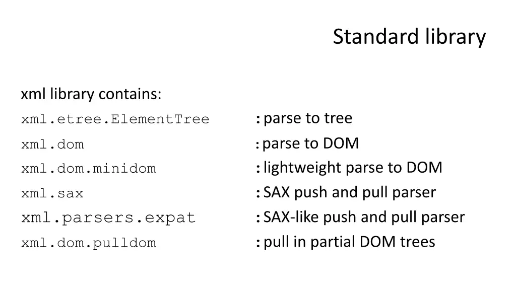standard library