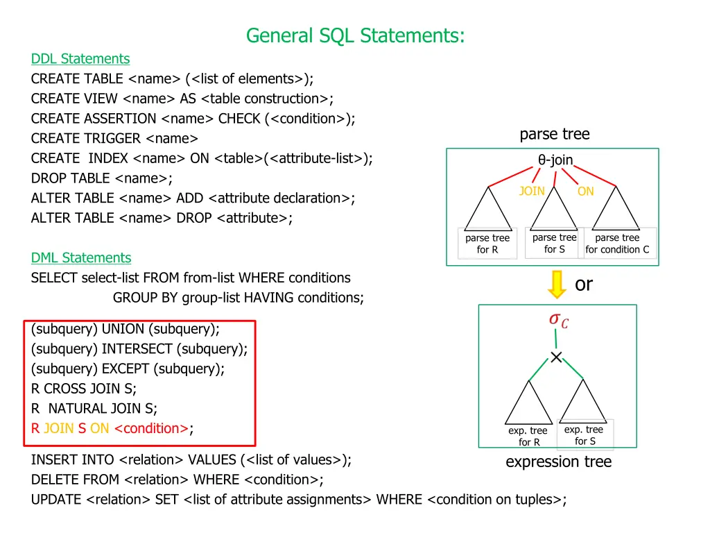 general sql statements 8