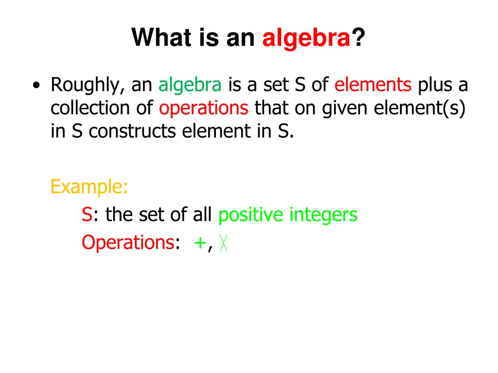 what is an algebra