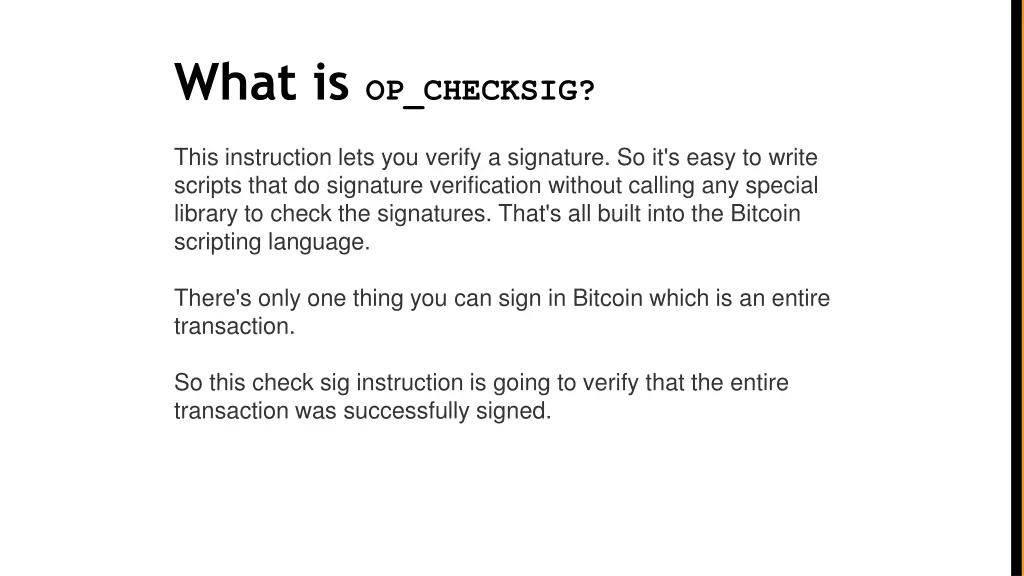 what is op checksig