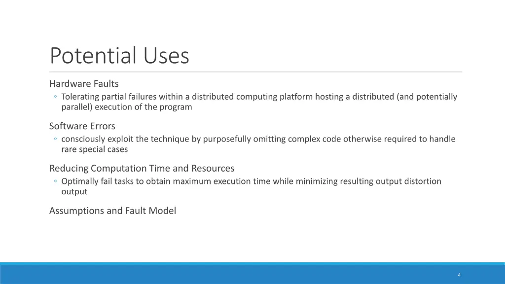 potential uses