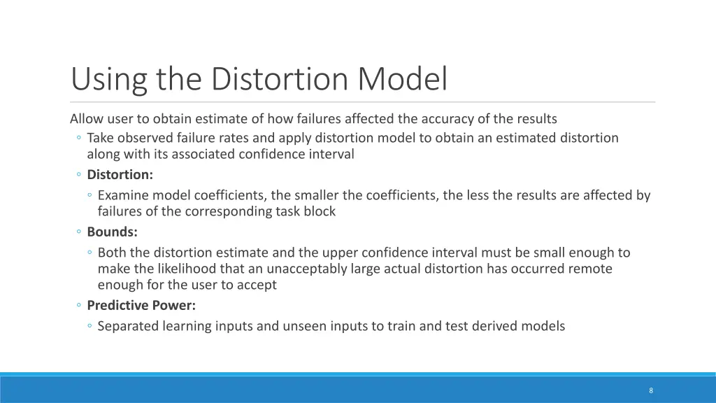 using the distortion model
