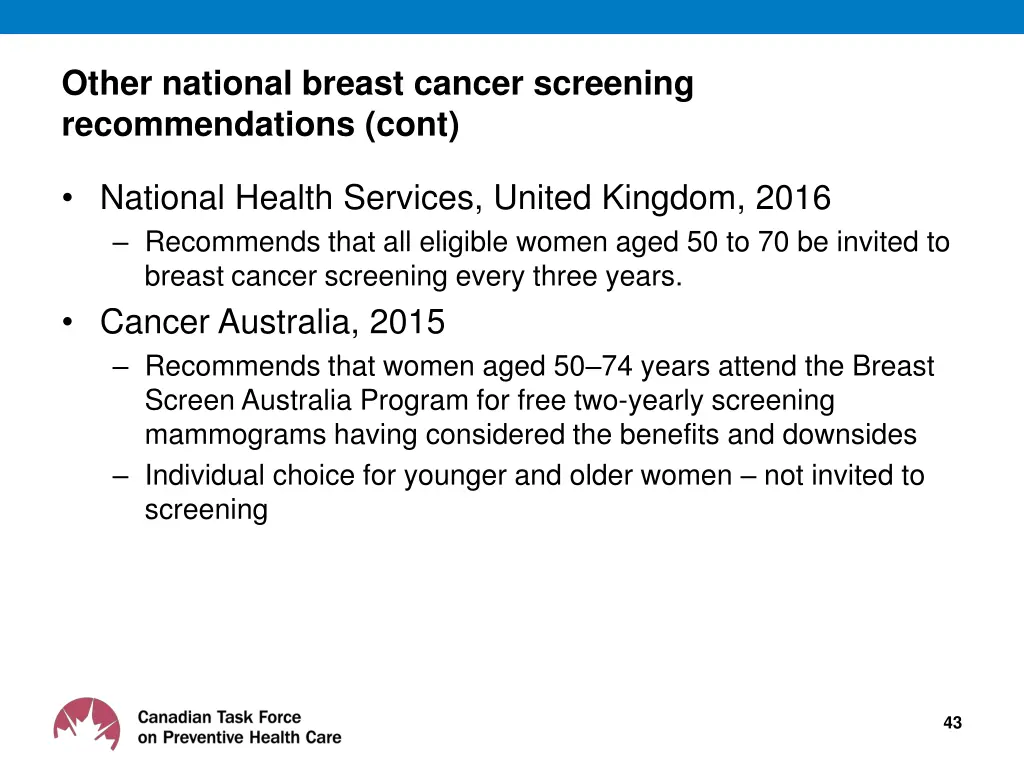 other national breast cancer screening 1