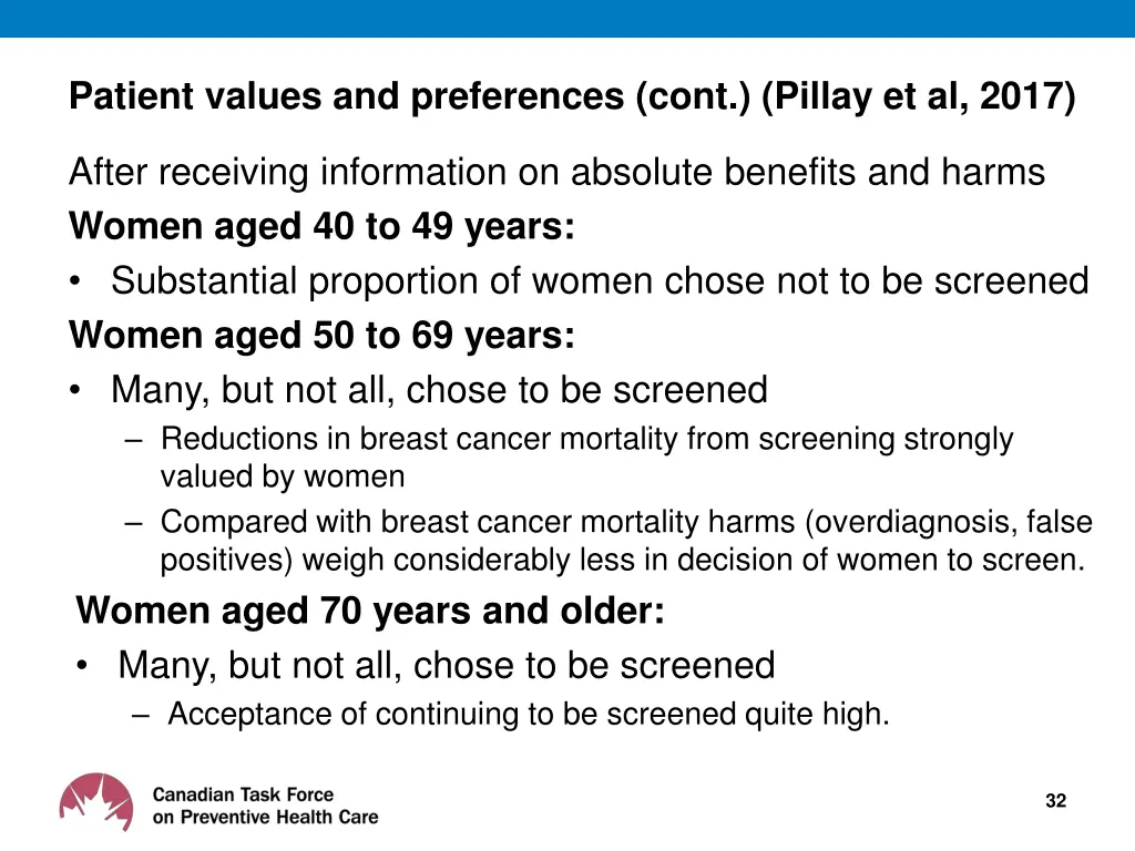 patient values and preferences cont pillay