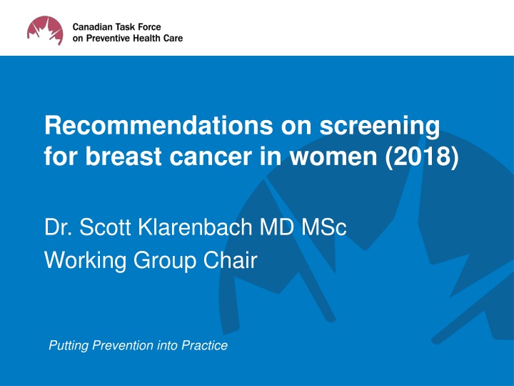 recommendations on screening for breast cancer