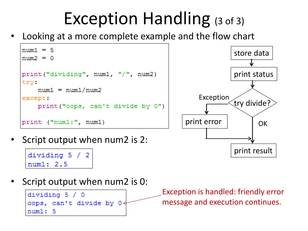 exception handling 3 of 3 looking at a more