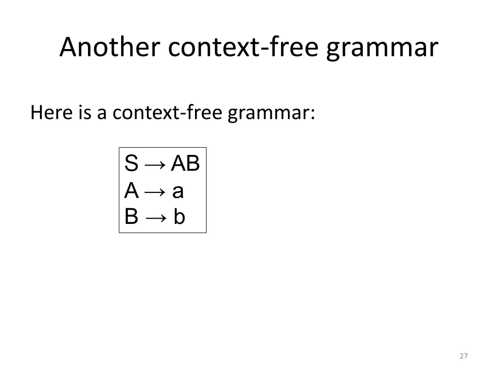 another context free grammar