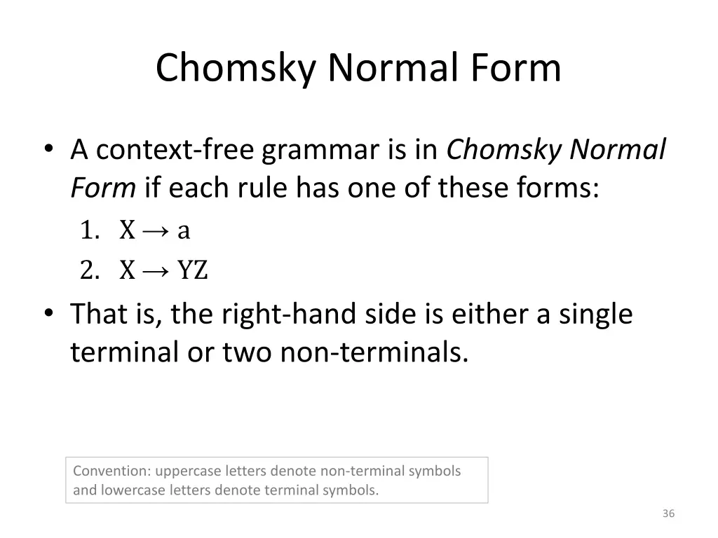chomsky normal form