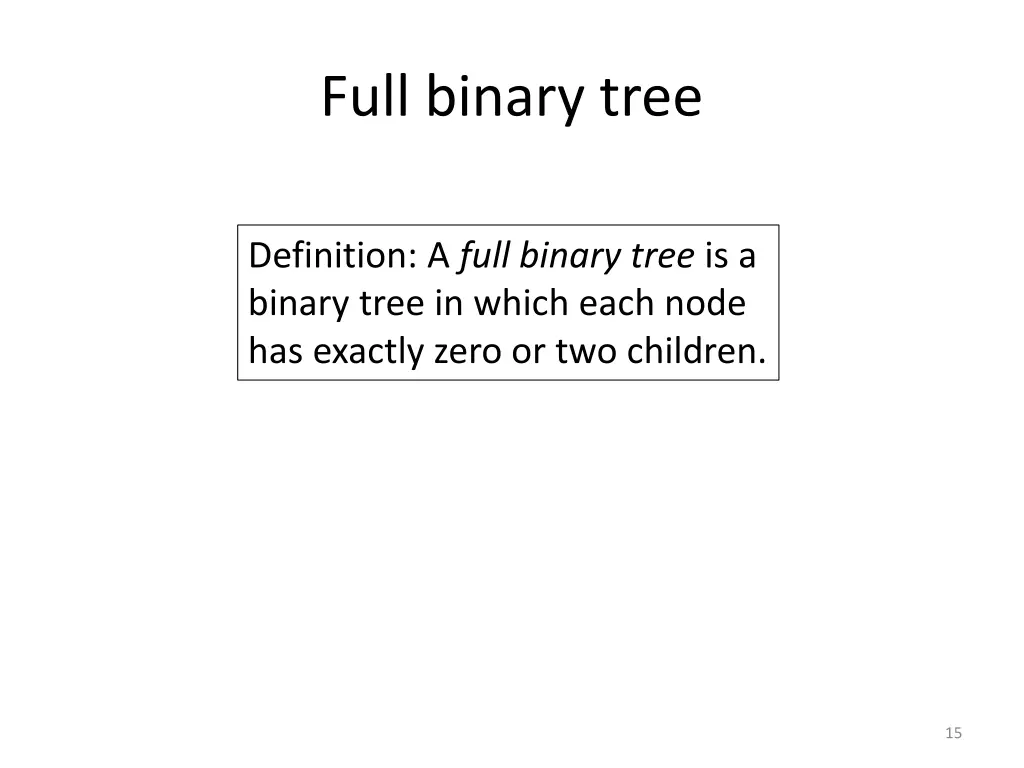 full binary tree