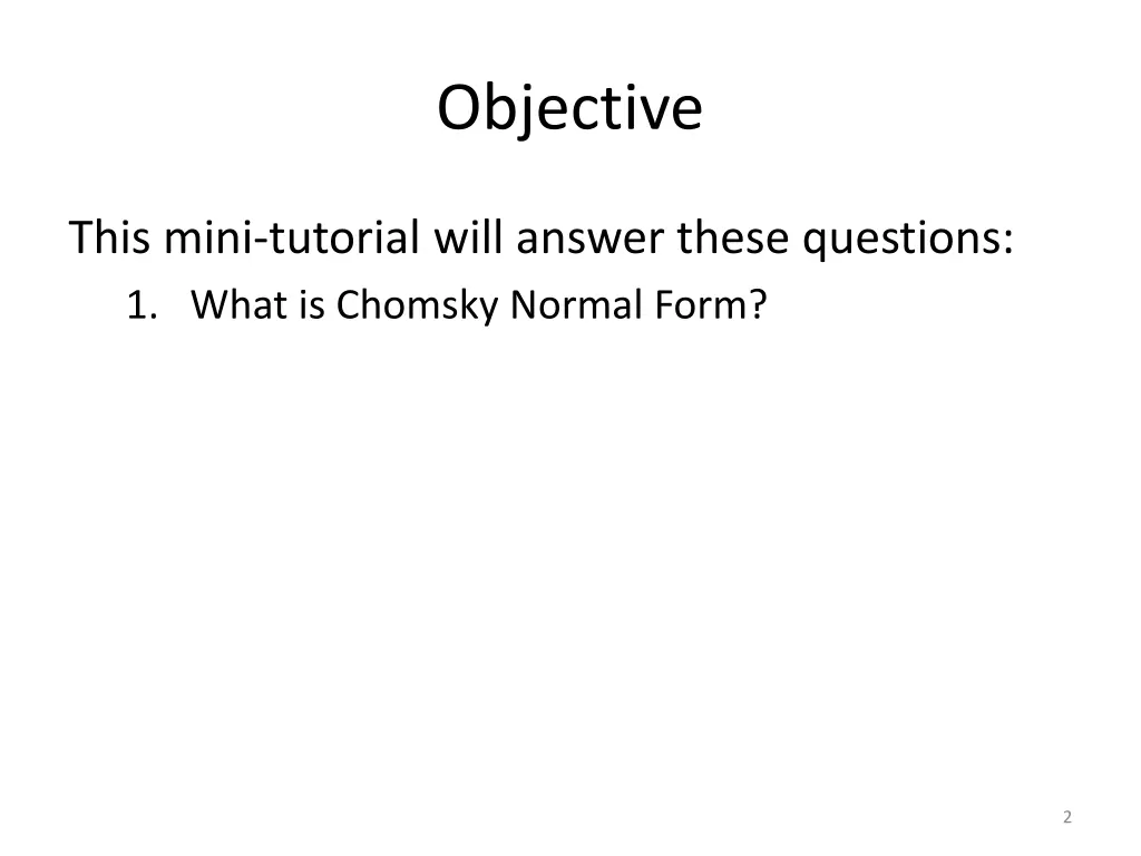 objective