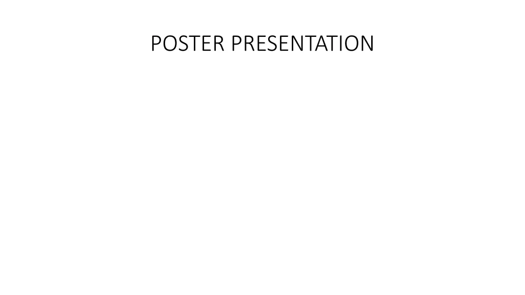 poster presentation