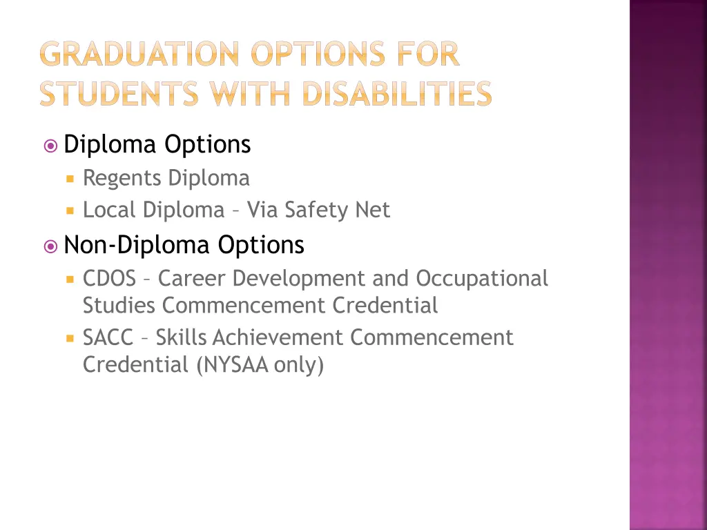 graduation options for students with disabilities