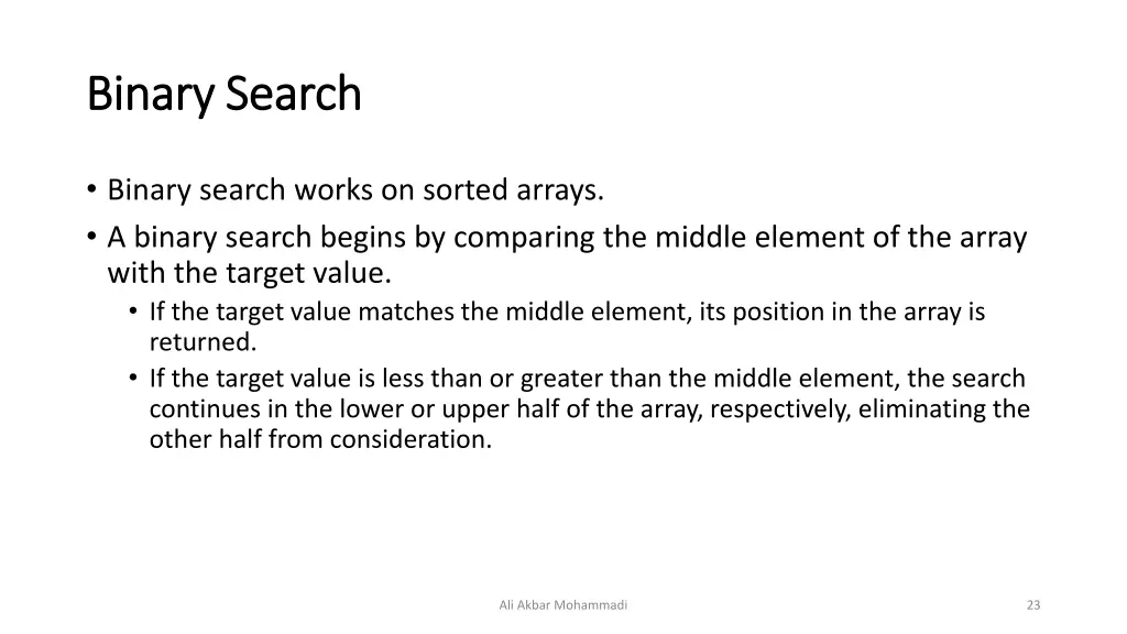 binary search binary search