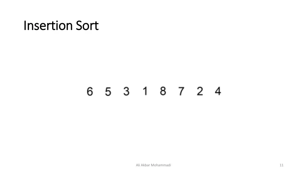 insertion sort insertion sort 1