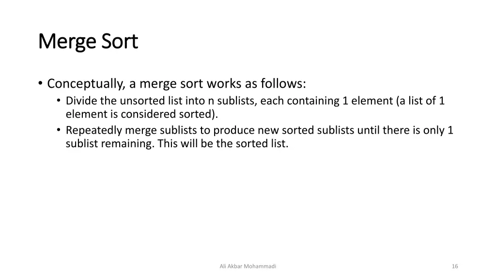 merge sort merge sort