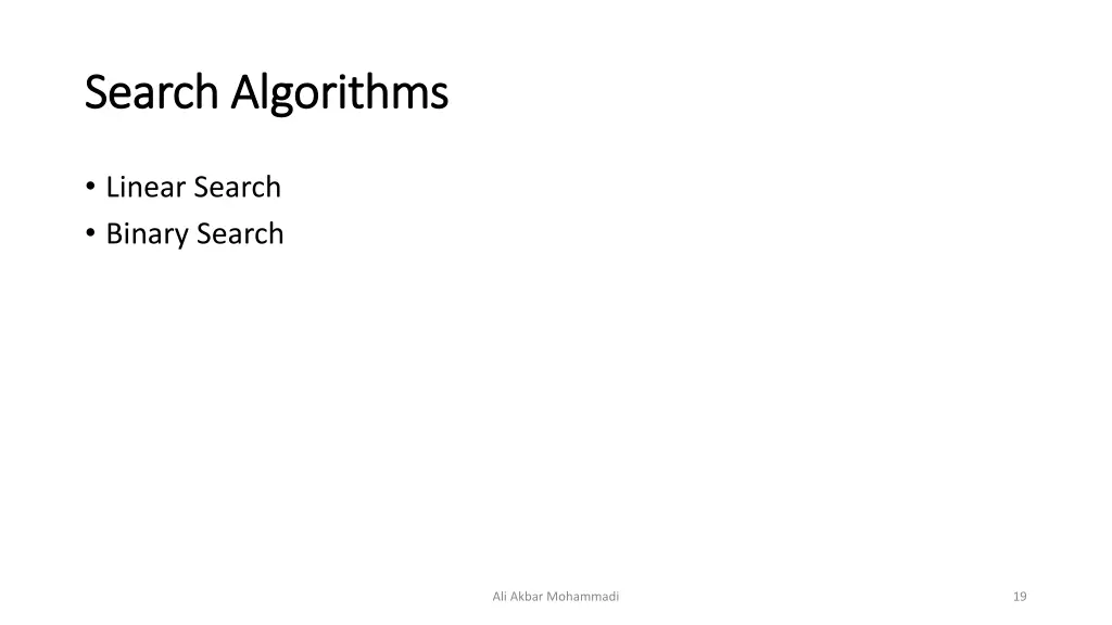search algorithms search algorithms