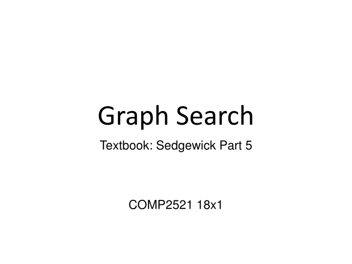 graph search textbook sedgewick part 5