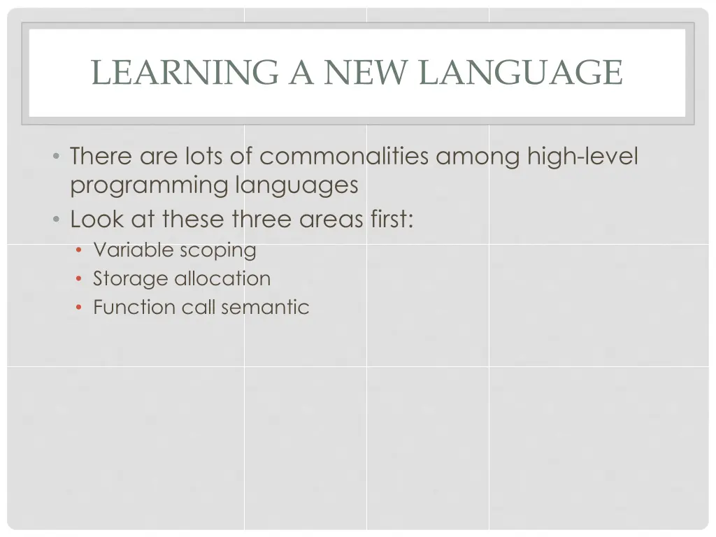 learning a new language